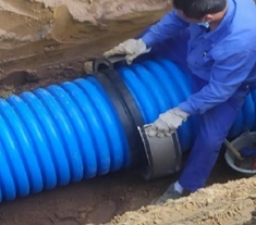 STAPP 埋地用有機(jī)合金增強(qiáng)增韌管材-施工現(xiàn)場(chǎng)